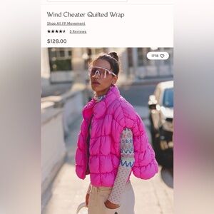 NWT CANDY PINK FREE PEOPLE Wind Cheater Quilted Wrap
ONE SIZE NEW $128 ON SITE